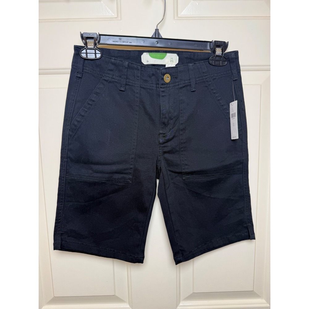 Anthropologie Women Black Utility Chino Shorts